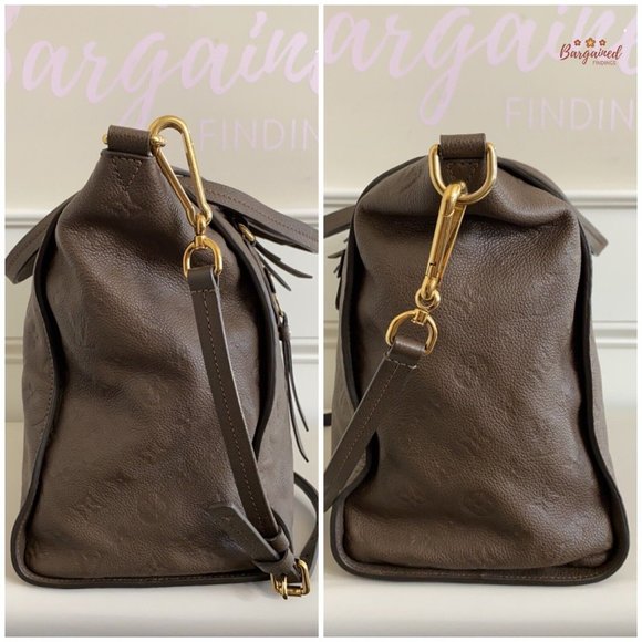 Authentic LOUIS VUITTON Dark Brown Monogram Empreinte Leather Bastille MM Bag - Picture 9 of 16